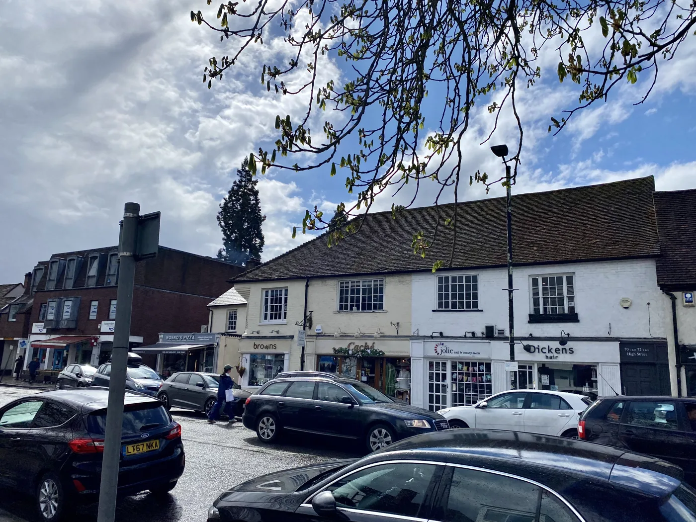 Harpenden High Street, where the Christmas Carnival, the Farmers' Market and the funfair all sit on the same Sunday afternoon in November