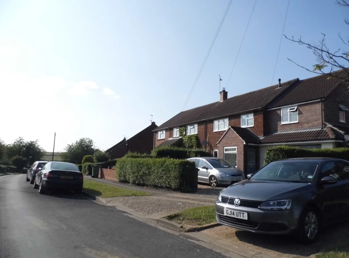 Langley Grove, Sandridge. Shottfield Close, the cul-de-sac that would give the new homes their road access, joins Langley Grove